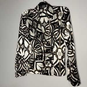 Ann Taylor Patterned Blouse Size 4